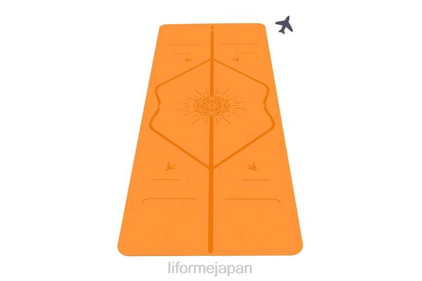 LIFORME ヨガマット 黒とオレンジ 収納バッグ付き Liforme Japan - 高性能ヨガマット