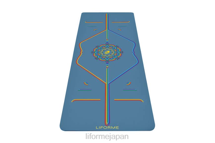 ヨガマット Liforme コズミックムーントラベルヨガマット 青